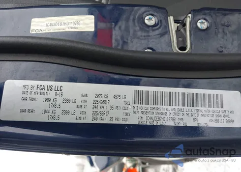 2017 Jeep Compass Latitude 4X4 from USA, damaged, VIN 1C4NJDEB7HD110780